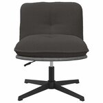 vidaXL Chaise pivotante de bureau gris foncé bouclé comme laine tissu