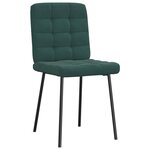 vidaXL Chaises à manger lot de 6 vert foncé velours