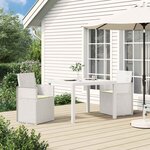 vidaXL Chaises de jardin salle à manger 2 Pièces Blanc et crème PP