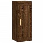 vidaXL Buffet haut Chêne marron 34 5x34x180 cm Bois d'ingénierie