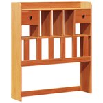 vidaXL Lit bibliothèque sans matelas cire marron 100x200 cm pin massif