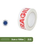 Pack and Move - Lot 36 Rouleaux Ruban Adhésif Transparent "Fragile" Pour Emballage Et Déménagement - 100 M - Qualité Premium