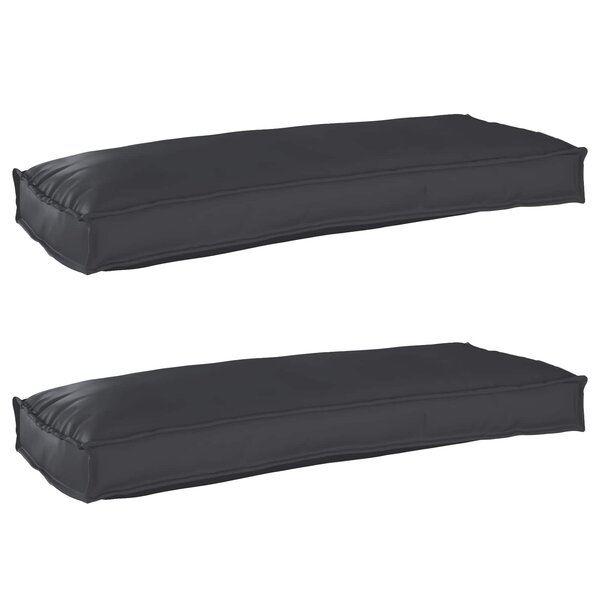 vidaXL Set de coussins de palette 2 Pièces Noir 100 x 40 x 8 cm