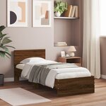 vidaXL Cadre de lit sans matelas avec tête de lit 90x200 cm