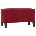 Banc banquette rouge bordeau x 70 x 35 x 41 cm velours 02_0010484