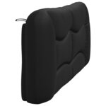 vidaXL Coussin de tête de lit Hvar noir 180 cm similicuir