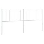 vidaXL Tête de lit métal blanc 180 cm
