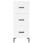 vidaXL Buffet haut Blanc 34 5x34x180 cm Bois d'ingénierie