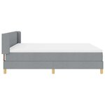 vidaXL Lit à Ressorts avec matelas Gris clair 180 x 200 cm tissu