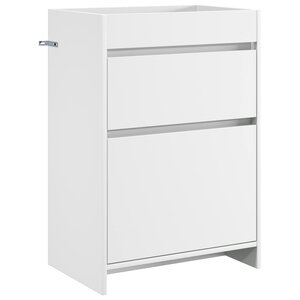 vidaXL Meuble sous lavabo de salle de bain Blanc 56 x 37 5 x 81 cm
