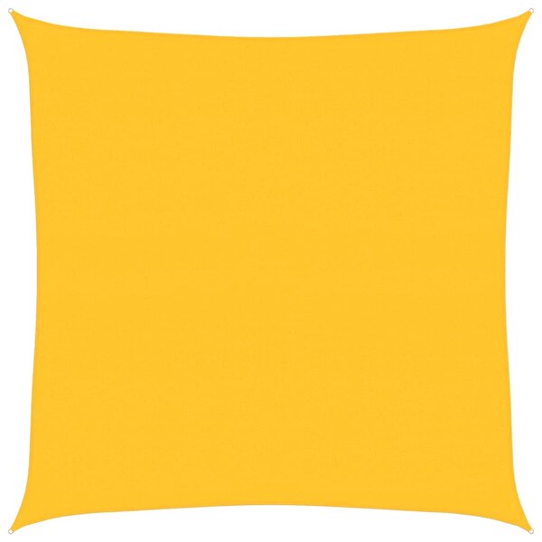 vidaXL Voile d'ombrage 160 g/m² carré jaune 7x7 m PEHD