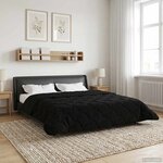 vidaXL Duvet d'été simple Matelassé Noir 220 x 260 cm