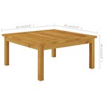 vidaXL Table de salon de jardin 63x63x30 cm Bois solide d'acacia