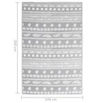 vidaXL Tapis d'extérieur Gris 140x200 cm PP