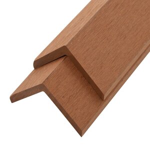 vidaXL Cornière de terrasse 5 Pièces WPC 170 cm Marron clair