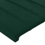 vidaXL Tête de lit à LED Vert foncé 80x5x118/128 cm Velours