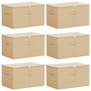 vidaXL Boîte de rangement 6 pc Tissu intissé 55 x 35 x 32 cm 61 6 L