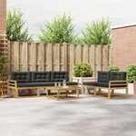 vidaXL Ensemble de canapés d'extérieur 6 Pièces Blanc et anthracite