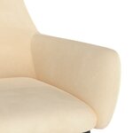 Vidaxl chaises à manger lot de 2 crème velours