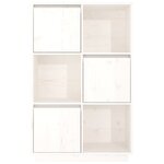 vidaXL Buffet haut Blanc 74x35x117 cm Bois massif de pin