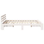 vidaXL Cadre de lit Blanc 140 x 200 cm Bois de pin massif