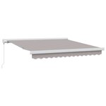 vidaXL Auvent Rétractable Gris clair 350 x 250 cm Tissu et Métal