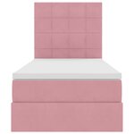 vidaXL Lit avec rangement et matelas Rose 100 x 200 cm Velours