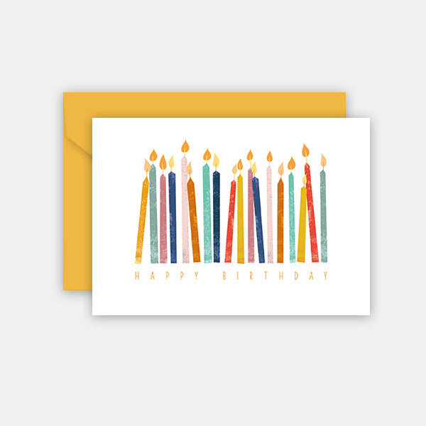 Carte anniversaire - les bougies