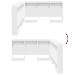 vidaXL Tête de lit de rangement Blanc 140 cm Bois d'ingénierie