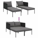 vidaXL Transat avec coussin Anthracite 115 x 153 x 69.5cm Acier