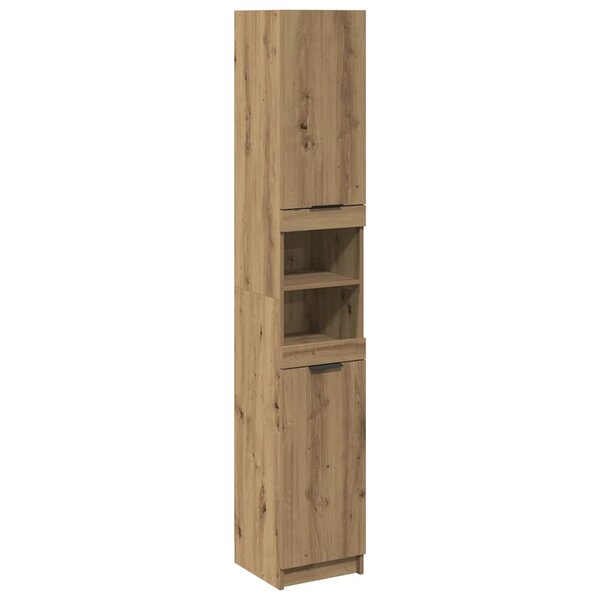 vidaXL Armoire de bain chêne artisanal 32x34x188 5cm bois d'ingénierie