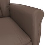 vidaXL Fauteuil de massage Marron Similicuir