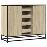 vidaXL Buffet chêne sonoma 92x35x76 cm bois d'ingénierie