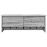 vidaXL Porte-manteau mural avec étagère Montage mural avec stockage avec porte Sonoma gris 80 x 20 x 30 cm