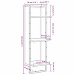 vidaXL Étagère murale 3 niveaux sonoma gris 30x25x100 cm