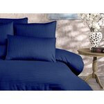Parure de lit - housse de couette 220 x 240 + 2 taies d'oreiller 60 x 60  70  polyester - Bleu