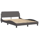 vidaXL Cadre de lit sans matelas Zadar gris 140x200 cm similicuir