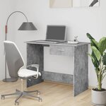 vidaXL Bureau Gris béton 100x50x76 cm Bois d’ingénierie