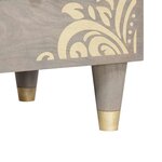 vidaXL Buffet 2 Pièces Gris 60 x 33.5 x 75 cm Bois de manguier massif