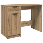 vidaXL Bureau chêne artisanal 100x50x75 cm bois d'ingénierie