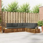 vidaXL Ensemble de canapés d'extérieur Naturel et Anthracite