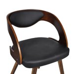 vidaXL Chaises à manger lot de 4 marron bois courbé et similicuir