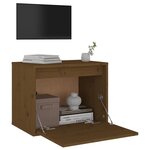 vidaXL Armoire murale Marron miel 45x30x35 cm Bois de pin massif