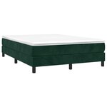 vidaXL Cadre de lit vert foncé 140x200 cm velours