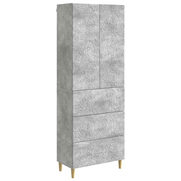 vidaXL Ensemble de Meubles 2 Pièces Gris béton 66 x 34 5 x 90 cm