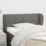 vidaXL Tête de lit avec oreilles Gris foncé 103x23x78/88 cm Tissu