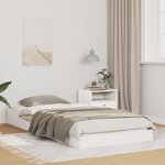 vidaXL Cadre de lit Blanc Bois massif en pin
