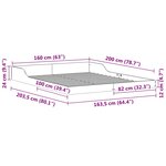 vidaXL Cadre de lit Marron cire 160 x 200 cm Bois massif en pin
