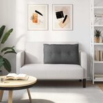 vidaXL Coussin de Dos Gris foncé 80 x 50 cm Tissu en velours côtelé