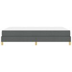 vidaXL Lit à ressorts avec matelas Gris foncé 160 x 200 cm tissu